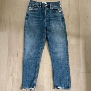 Agolde - Riley High Rise Straight Crop in Frequency - 24